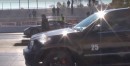 Blown Jeep Grand Cherokee SRT8 Drag Races Porsche 911 Turbo S