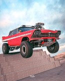 Blown Plymouth Fury Christine 2.0 Mad Max Baja-style rendering by adry53customs