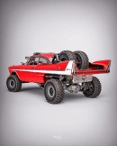Blown Plymouth Fury Christine 2.0 Mad Max Baja-style rendering by adry53customs