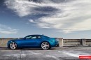 Blue Camaro SS on 22-Inch Concave Wheels