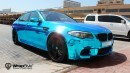 BMW F10 M5 in Chrome Blue Vinyl