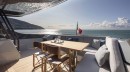 BGX70 Flybridge Yacht Alfresco Dining