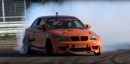 BMW 1 Series M Coupe with M5 V10 engine drifting