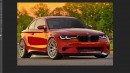 BMW 1M Coupe rendering by The Sketch Monkey