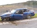 BMW 3 Series Nurburgring rollover crash