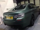 BMW 5 Series Wrapped in Brished Army Green