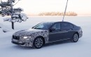 BMW 7 Series Facelift Spied Winter Testing Without a Grille