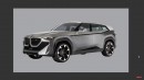 BMW Concept XM Pickup Truck PHEV rendering by SRK Designs