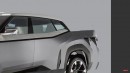BMW Concept XM Pickup Truck PHEV rendering by SRK Designs