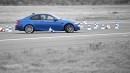 BMW M3 hitting a cone at Driving Experience