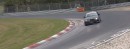 BMW E36 Crashes On Nurburgring Right After Another E36 Spilled Coolant on Track