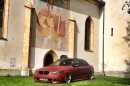 Cherry Red Matte Metallic BMW E60 5 Series with Vossen Wheels