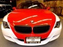Red and White BMW E63 M6