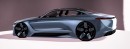 BMW electric sporty sedan rendering