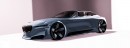 BMW electric sporty sedan rendering