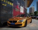 Golden BMW F12 6 Series Convertible in China