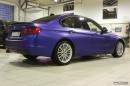 BMW F30 3 Series in Blue Matte Metallic Wrap