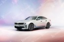 BMW i Vision Dee to 2025 BMW i4 rendering by KDesign AG