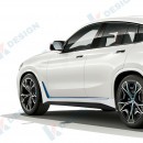BMW iX4 new gen based on iX and i4 rendering by KDesign AG