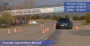 2022 BMW iX performing the moose test in Spain