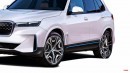 BMW iX5 Electric SUV with iX and Concept XM rendering by SRK Designs
