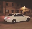 BMW M2 Competition Doing Donuts in a Roundabout