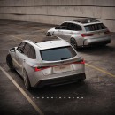 BMW M3 Touring vs. Lexus IS Sportwagon rendering by sugardesign_1