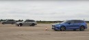 BMW M340i Wagon Slaughters Volvo V60 Plug-in and Audi S4 TDI in Drag Race