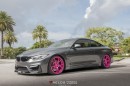 BMW M4 on Pink Wheels