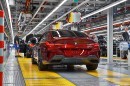 BMW 8 Series on the assembly line