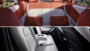 BMW Vision Neue Klasse X vs Tesla Model Y: the rear seats