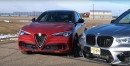 BMW X3 M vs. Alfa Romeo Stelvio Drag Race, Decimation Is Total