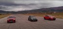 BMW X4 M Competition vs. Jaguar F-PACE SVR vs. Mercedes-AMG GLC 63S drag race