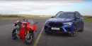 Ducati Panigale V4 S Vs BMW X5 M Competition drag race