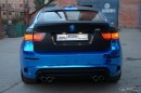 Blue Chrome BMW X6 M