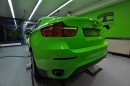 BMW X6 Wrapped in Acid Green