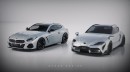 BMW Z4 SB vs Toyota GR Supra SB comparo rendering by sugardesign_1