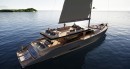 Boa Kingdom is an all-wood sail-assisted yacht designed for a very discerning owner