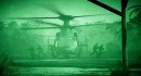 Simulated Defiant X helicopter in combat mission