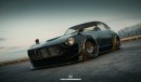 Datsun 240Z Air Dam forged deep bowls restomod rendering to reality by johnrendering