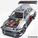 Fiat Uno Turbo x Hayabusa rendering by yelkencidesign