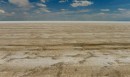 Mud covers the Bonneville Salt Flats