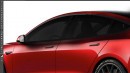 Tesla Model 3 Roadster CGI redesign by TheSketchMonkey