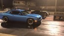 Boosted Ford Mustang GT Drag Races Hellcat Redeye