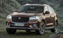 Borgward BX7 with different front grilles