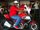 Evander Holyfield on Ducati Diavel