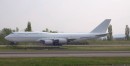 N458BJ, a privately-owned custom Boeing 747-8 that was hardly used, prepares for takeoff for its last flight ever
