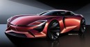 Chevrolet EV sports car rendering for GM Design