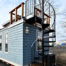 Custom Cascade Mini tiny house with rooftop deck and screened-in porch