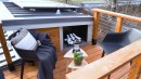 Custom Cascade Mini tiny house with rooftop deck and screened-in porch